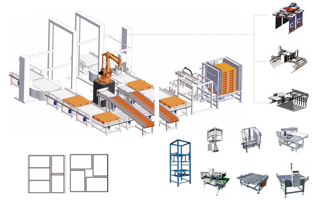 Hệ Thống Xếp Bao Lên Pallet Tự Động